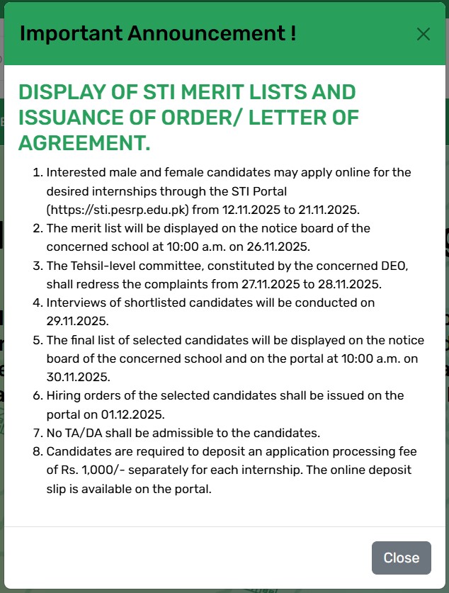 STI Merit List 2025