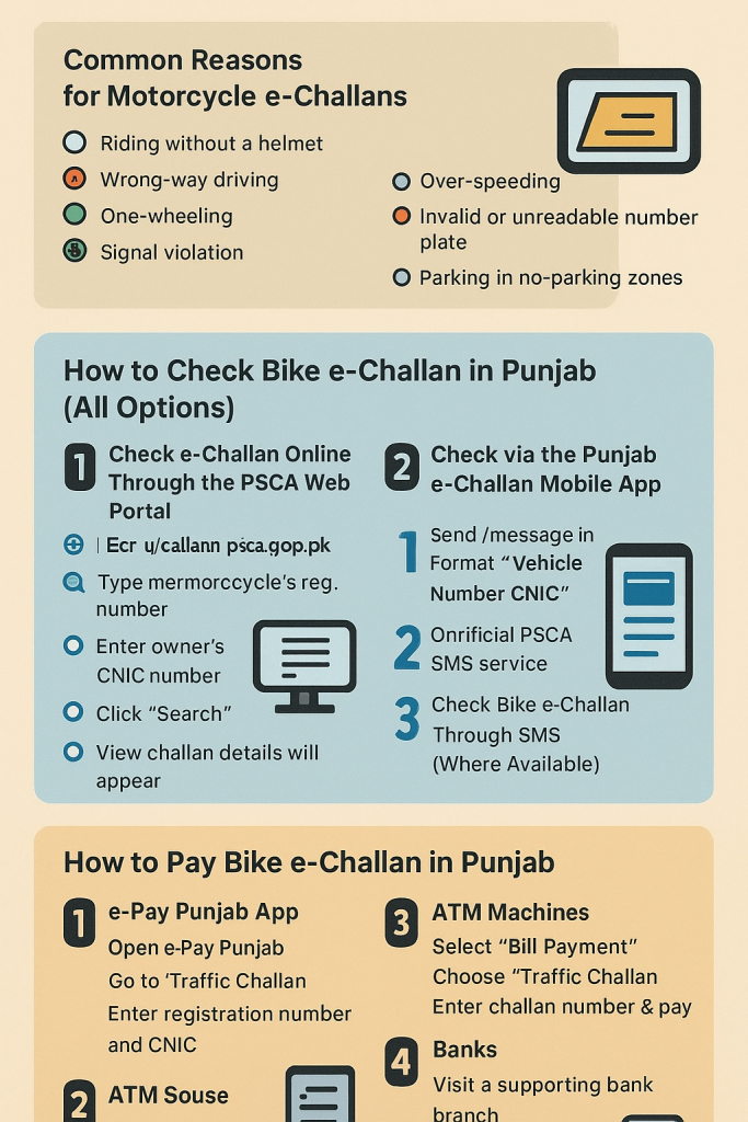 how to check E challan in Punjab
