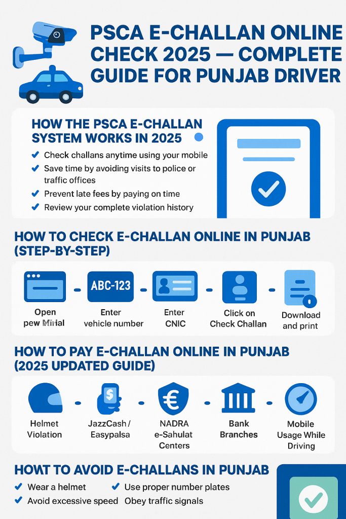 PSCA E-Challan Online Check 2025
